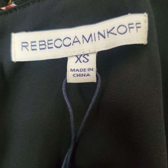 Rebecca Minkoff | Y2K Cottagecore Floral Hi-low Midi Dress  Black XS Fairy - Picture 6 of 13